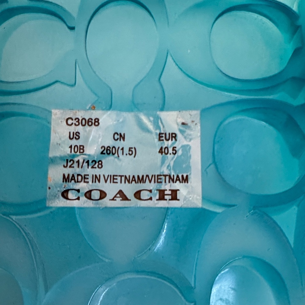 🆕 Coach Translucent Aqua Slide Sandals - Picture 6 of 6